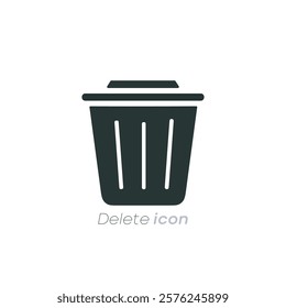 trash bin icon. delete icon. waste bin vector