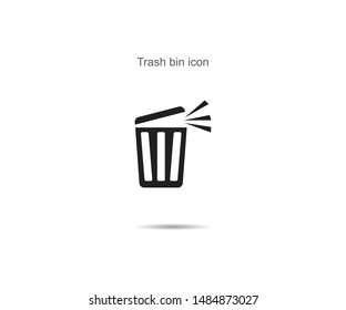 Trash bin icon design vector illustration graphic on background
