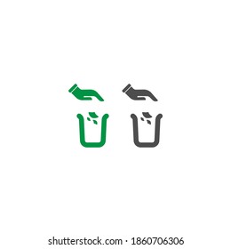 Trash bin icon design vector