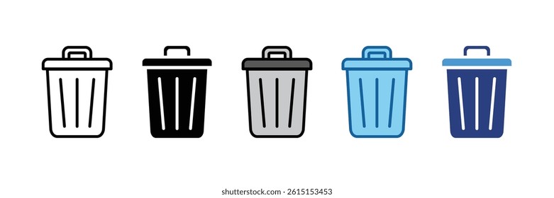Trash Bin Icon Element For Design