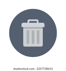 Trash bin icon, Flat vector illustration for web and mobile interface, EPS 10