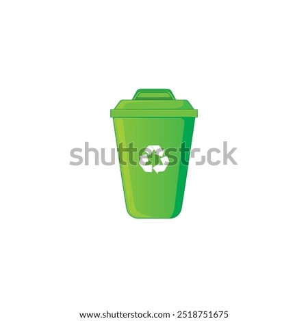 Trash bin icon flat vector design