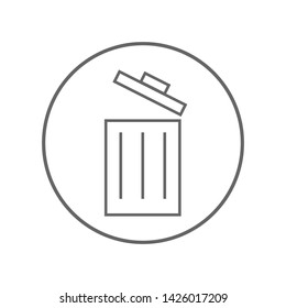 Trash bin icon. Garbage can. Vector illustration