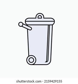 Icono de la Papelera de la papelera. Basura Puede dentro del estilo de arte de línea - Vector. 