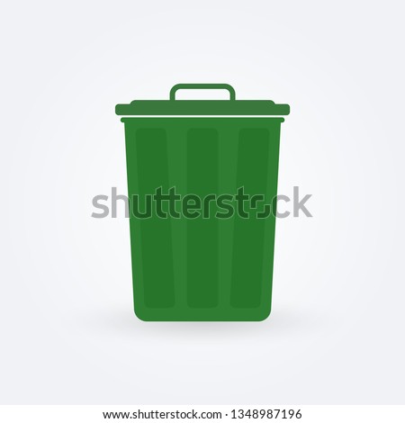 Trash bin icon. Garbage can. Vector illustration.