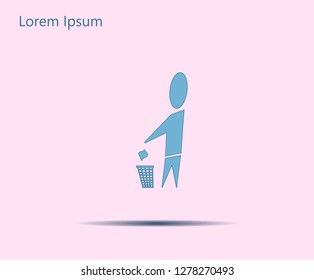 Trash bin icon great for any use. Vector EPS10.
