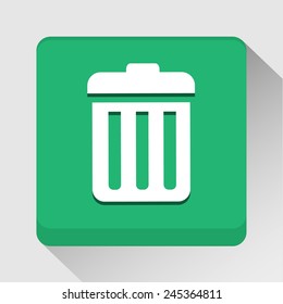 Trash bin icon great for any use. Vector EPS10.