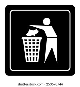 Trash bin icon great for any use. Vector EPS10.