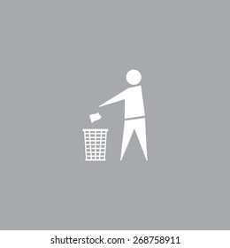 Trash bin icon great for any use. Vector EPS10.
