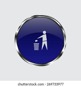 Trash bin icon great for any use. Vector EPS10.