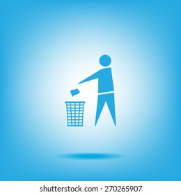 Trash bin icon great for any use. Vector EPS10.