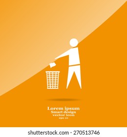 Trash bin icon great for any use. Vector EPS10.
