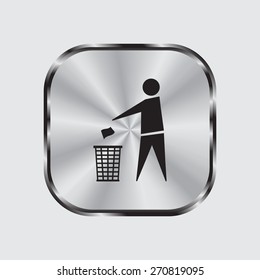 Trash bin icon great for any use. Vector EPS10.