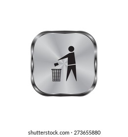 Trash bin icon great for any use. Vector EPS10.