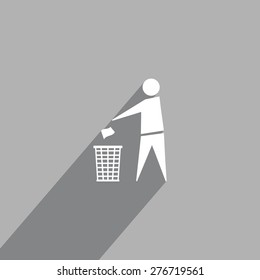 Trash bin icon great for any use. Vector EPS10.