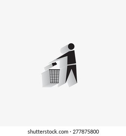 Trash bin icon great for any use. Vector EPS10.