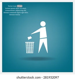 Trash bin icon great for any use. Vector EPS10.