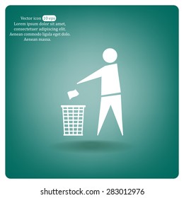 Trash bin icon great for any use. Vector EPS10.