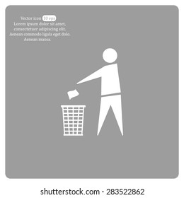Trash bin icon great for any use. Vector EPS10.