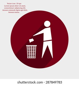 Trash bin icon great for any use. Vector EPS10.