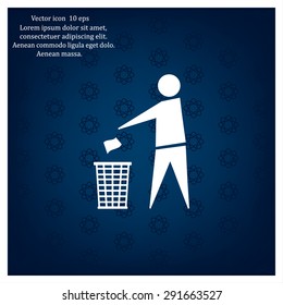 Trash bin icon great for any use. Vector EPS10.