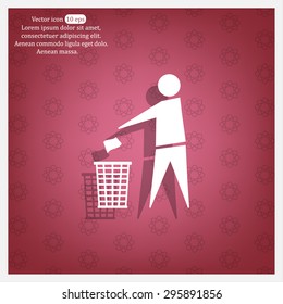 Trash bin icon great for any use. Vector EPS10.