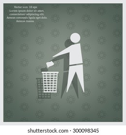 Trash bin icon great for any use. Vector EPS10.
