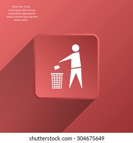 Trash bin icon great for any use. Vector EPS10.