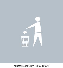 Trash bin icon great for any use. Vector EPS10.