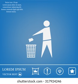 Trash bin icon great for any use. Vector EPS10.