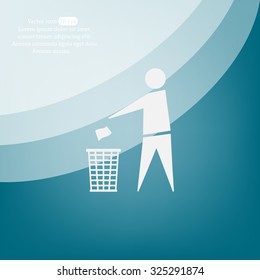 Trash bin icon great for any use. Vector EPS10.