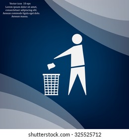 Trash bin icon great for any use. Vector EPS10.