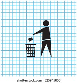 Trash bin icon great for any use. Vector EPS10.