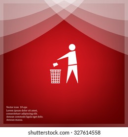 Trash bin icon great for any use. Vector EPS10.