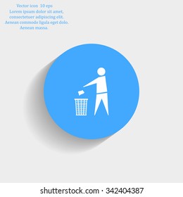 Trash bin icon great for any use. Vector EPS10.