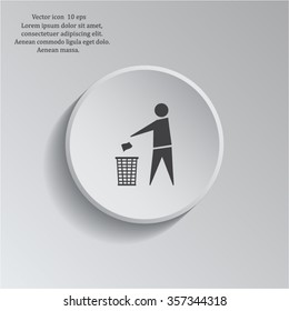 Trash bin icon great for any use. Vector EPS10.