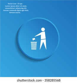 Trash bin icon great for any use. Vector EPS10.