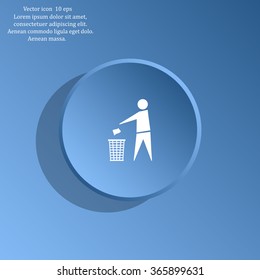 Trash bin icon great for any use. Vector EPS10.