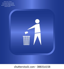 Trash bin icon great for any use. Vector EPS10.
