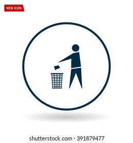 Trash bin icon great for any use. Vector EPS10.