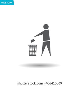 Trash bin icon great for any use. Vector EPS10.