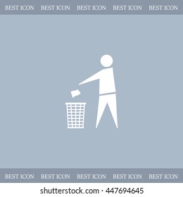Trash bin icon great for any use. Vector EPS10.