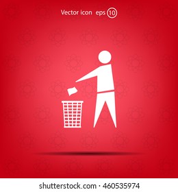 Trash bin icon great for any use. Vector EPS10.