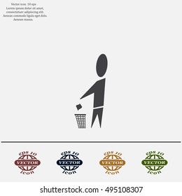 Trash bin icon great for any use. Vector EPS10.