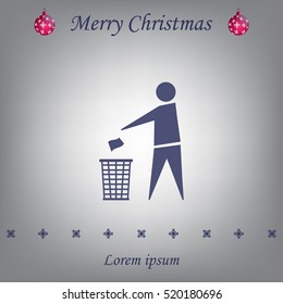 Trash bin icon great for any use. Vector EPS10.