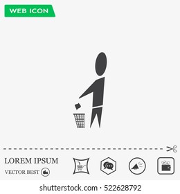 Trash bin icon great for any use. Vector EPS10.