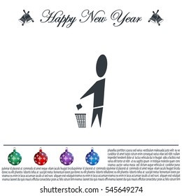 Trash bin icon great for any use. Vector EPS10.