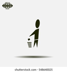 Trash bin icon great for any use. Vector EPS10.