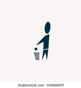 Trash bin icon great for any use. Vector EPS10.