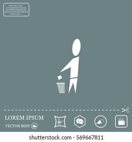Trash bin icon great for any use. Vector EPS10.